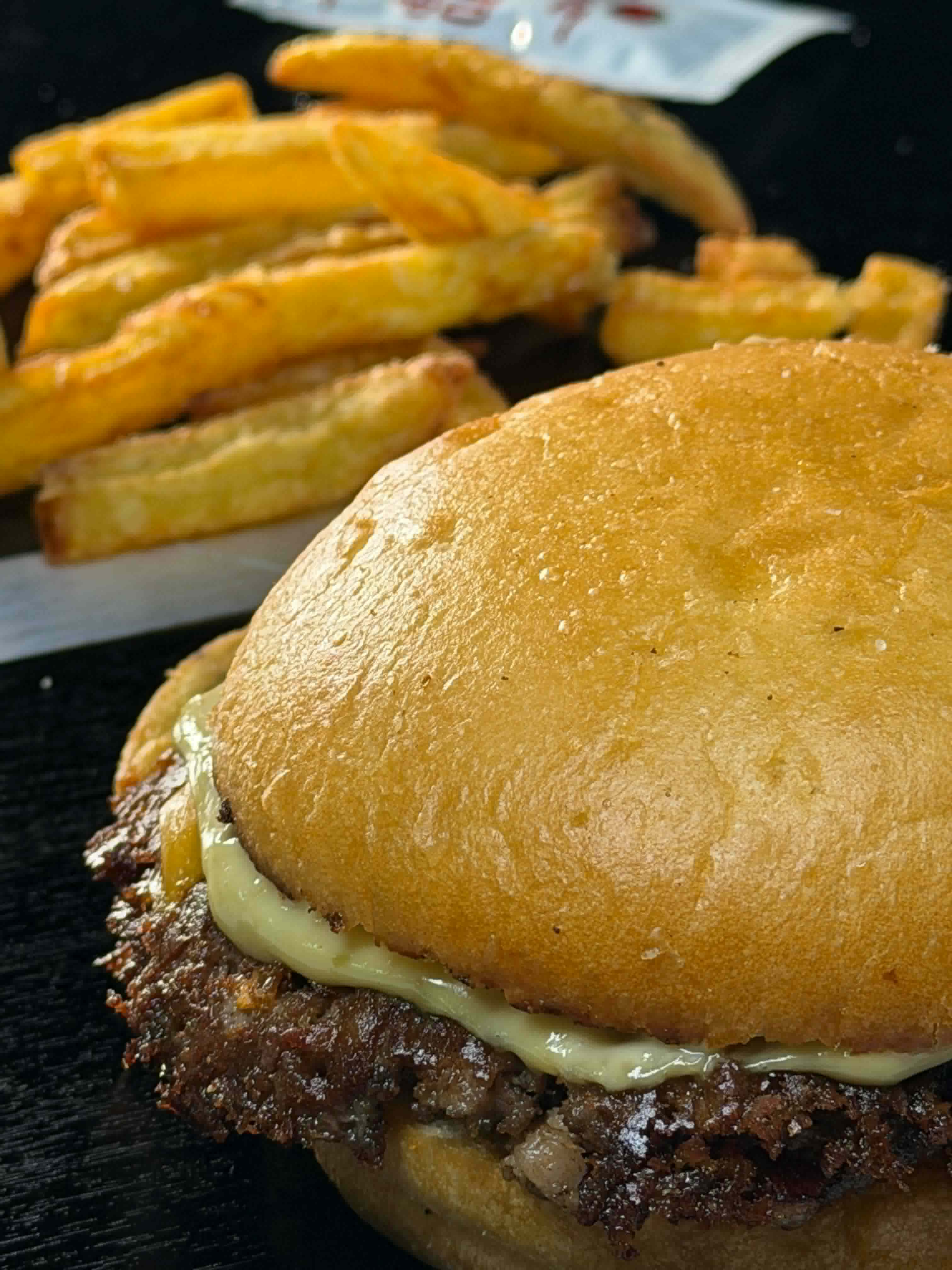 Eazy Patties burger with fries